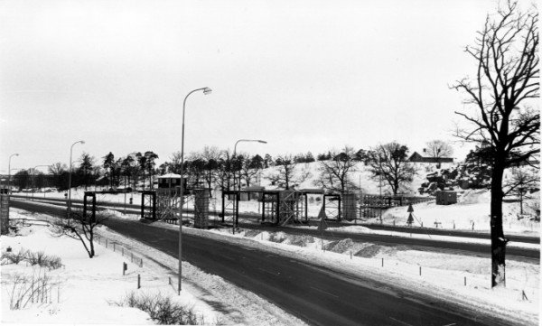Cykelbron vid Dalgången byggs
