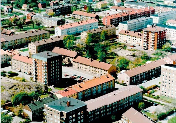Vy över Trädgårdsgatan och Norra Malmgatan